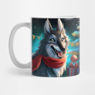 Cute Alpha Wolf Drawing Mug